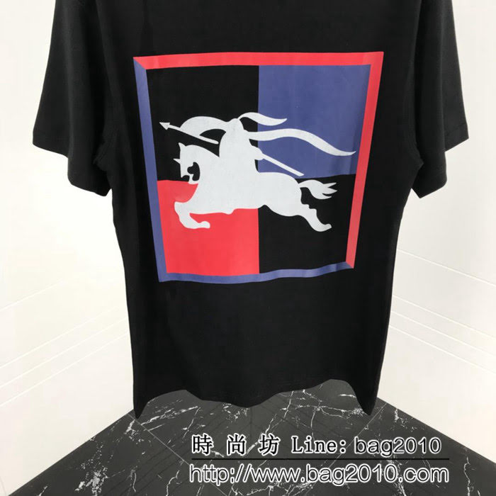 BURBERRY巴寶莉 19早春新款 植絨典藏戰馬騎士系列 印花短袖 男女同款 ydi1773